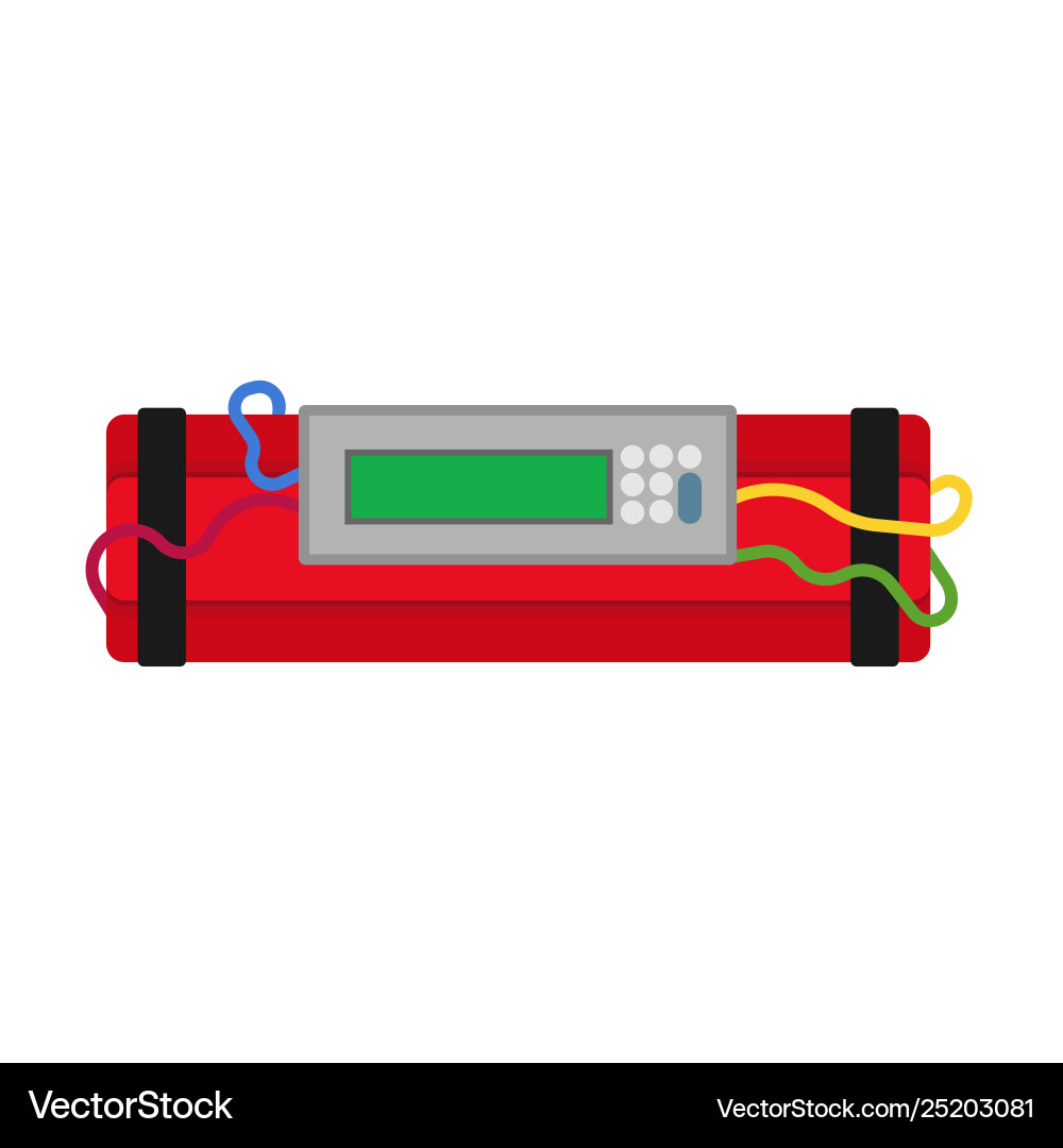 Dynamite bomb icon exposive cartoon tnt red fuse Dynamite bomb icon exposive cartoon tnt red fuse vector image