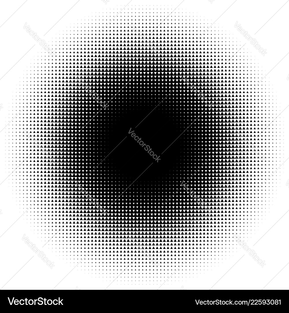 Halftone element with square or triangle instead vector image