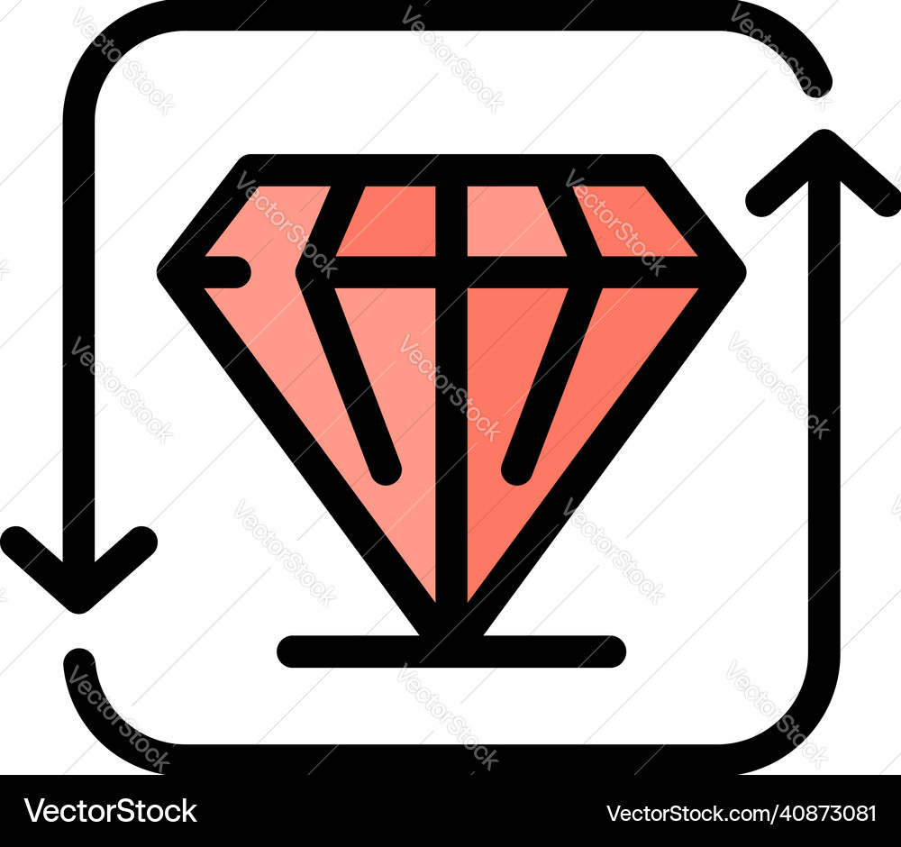 Mining resources icon color outline Vector Image