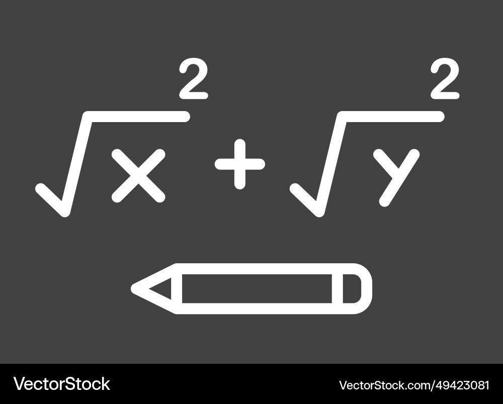 Solving formula icon image vector image