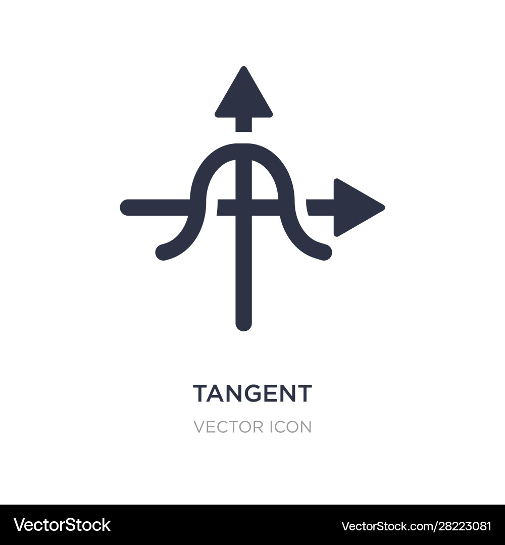 Tangent icon on white background simple element Tangent icon on white background simple element vector image