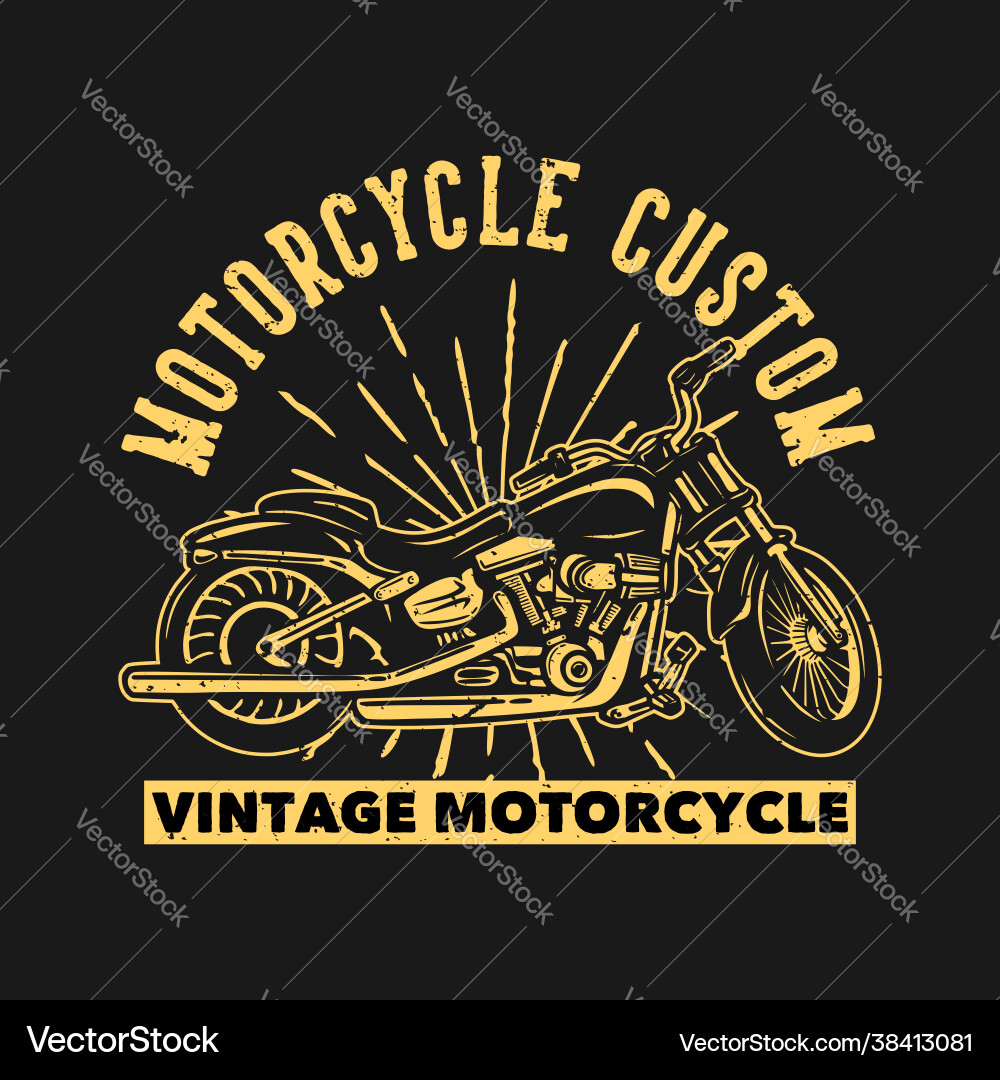 Vintage Motorcycle T-Shirt vector image