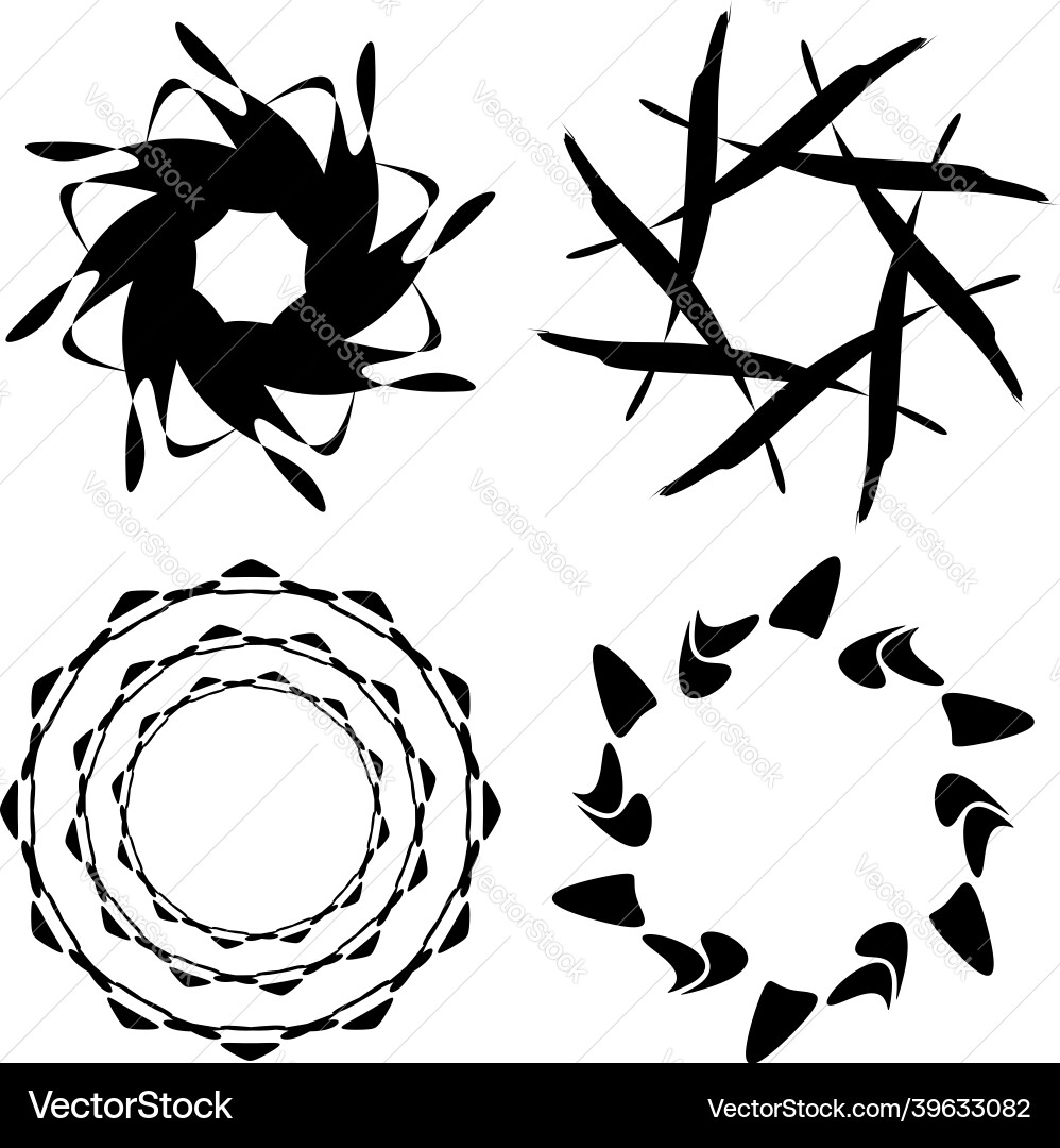 Abstract circular drawing amorphous nonfigurative Abstract circular drawing amorphous nonfigurative vector image