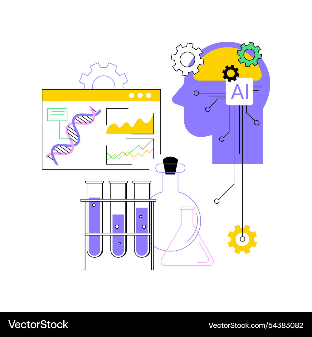 Ai-streamlined lab processes abstract concept Ai-streamlined lab processes abstract concept Vector Image