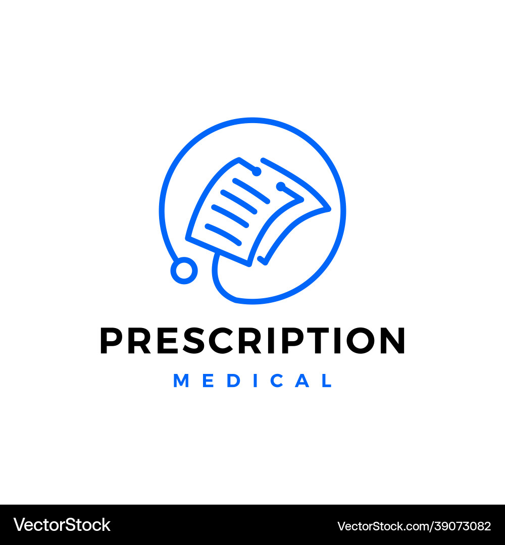 Arzt Papier Medizin verschreibungspflichtige Medizin Logo Arzt Papier Medizin verschreibungspflichtige Medizin Logo vektorbild