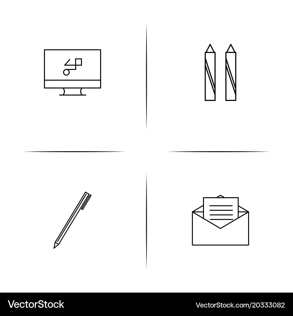 Creative process and design simple linear icon vector image