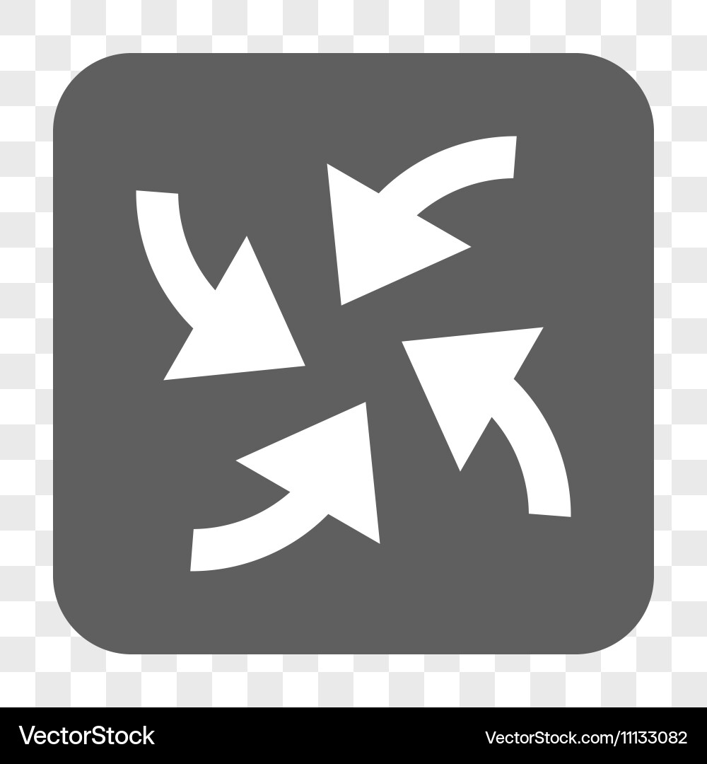 Cyclone arrows rounded square button vector image