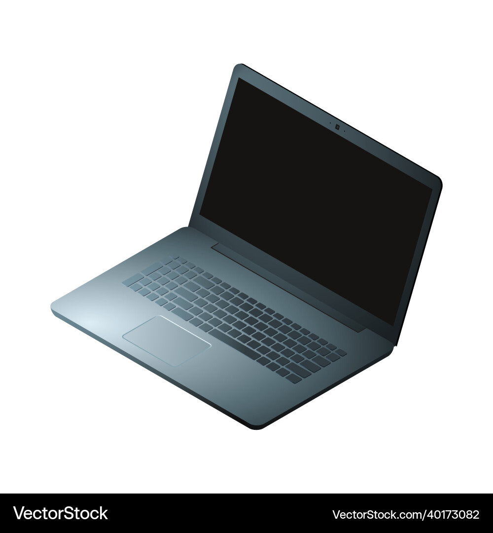 Flache isometrische Laptop-Computertechnologie Flache isometrische Laptop-Computertechnologie vektorbild