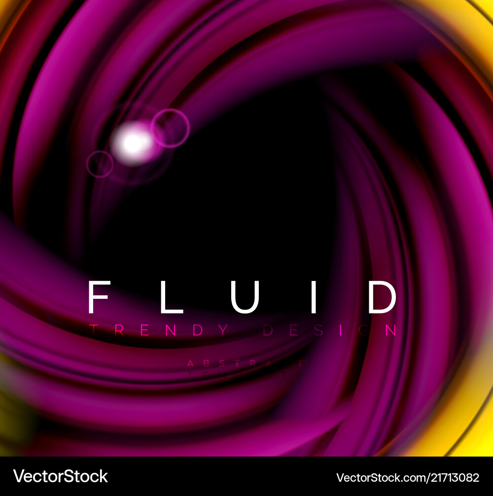 Fluid smooth wave abstract background flowing Vector Image