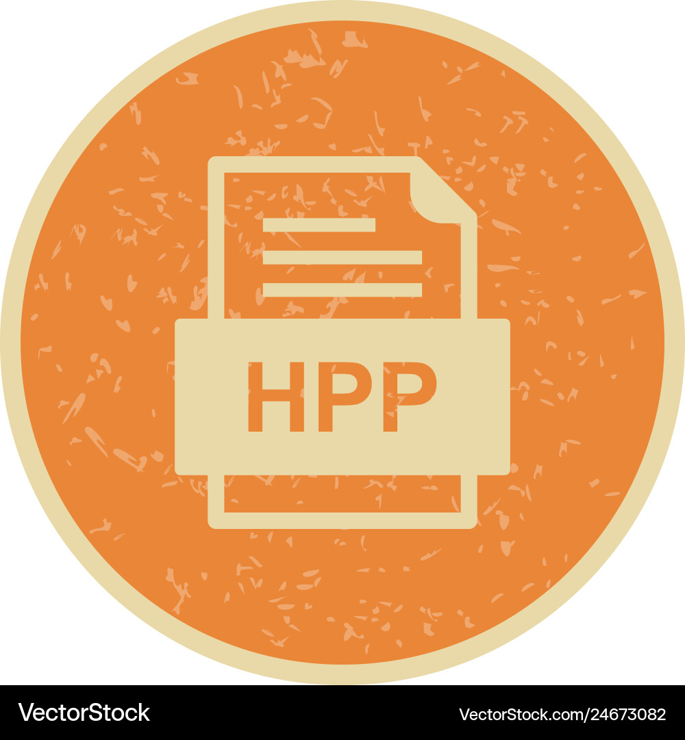 Hpp file document icon vector image