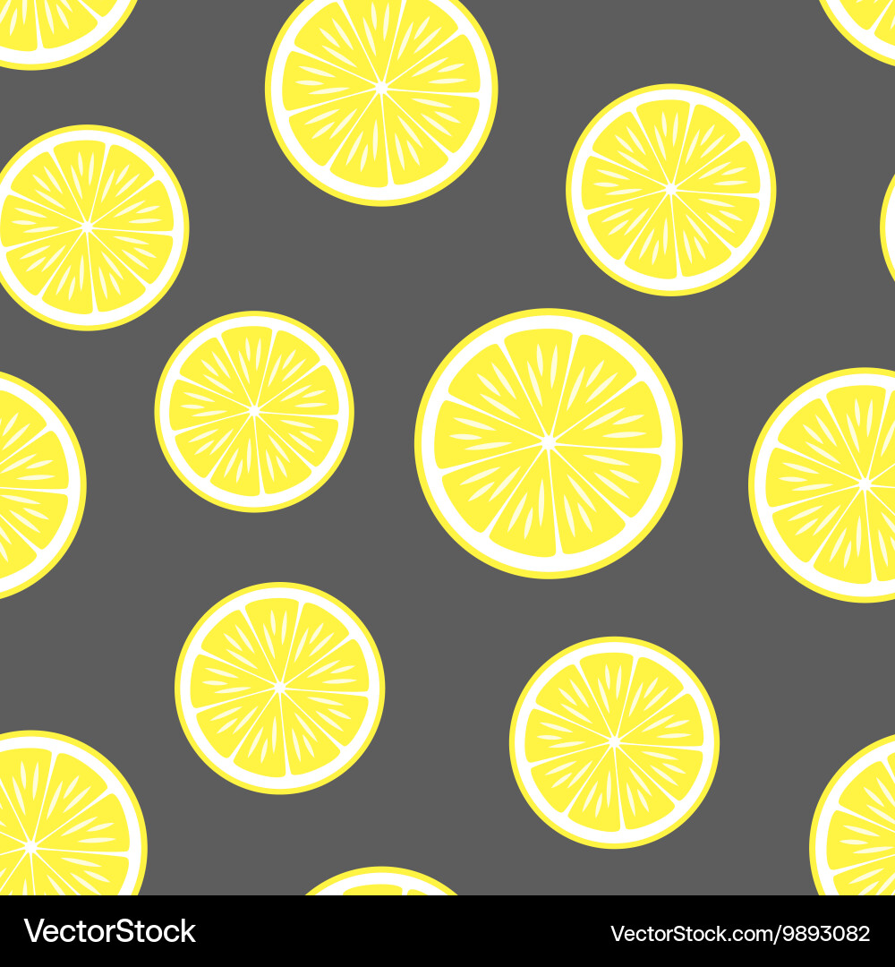 Lemon background seamless pattern vector image