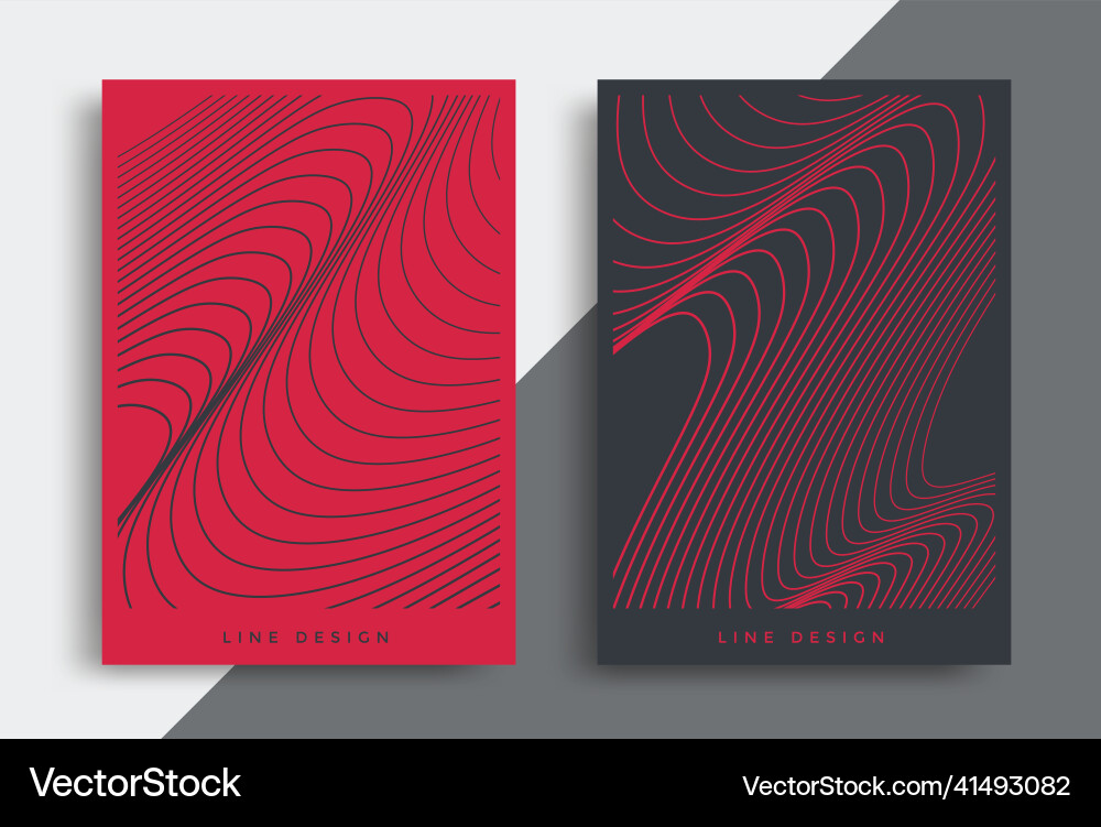 Minimal brochure layout with optical fluid line Minimal brochure layout with optical fluid line vector image