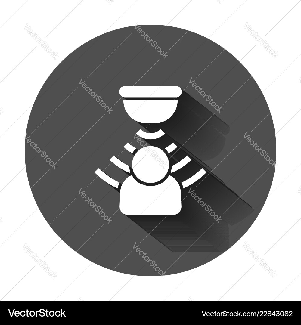 Motion sensor icon in flat style waves Motion sensor icon in flat style waves vector image