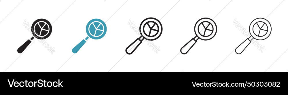 Prediction icon set analysis and predict forecast Vector Image