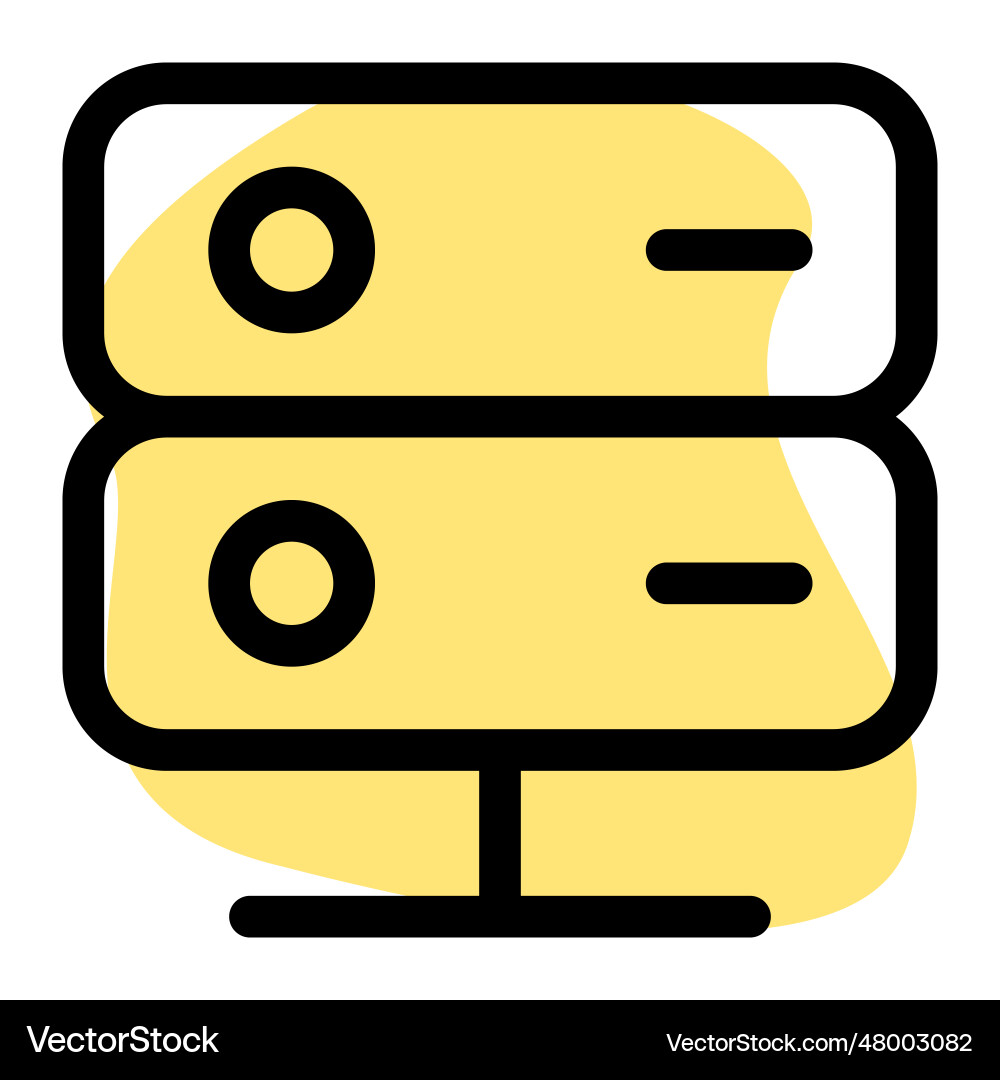 Server stack used for data storage vector image