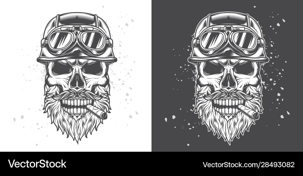 Skull biker 03 Skull biker 03 vector image