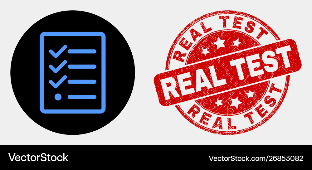 Task list page icon and distress real test vector image