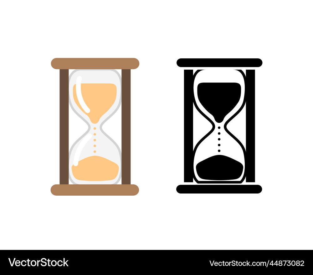Traditionnal hourglass clipart icons set Traditionnal hourglass clipart icons set vector image