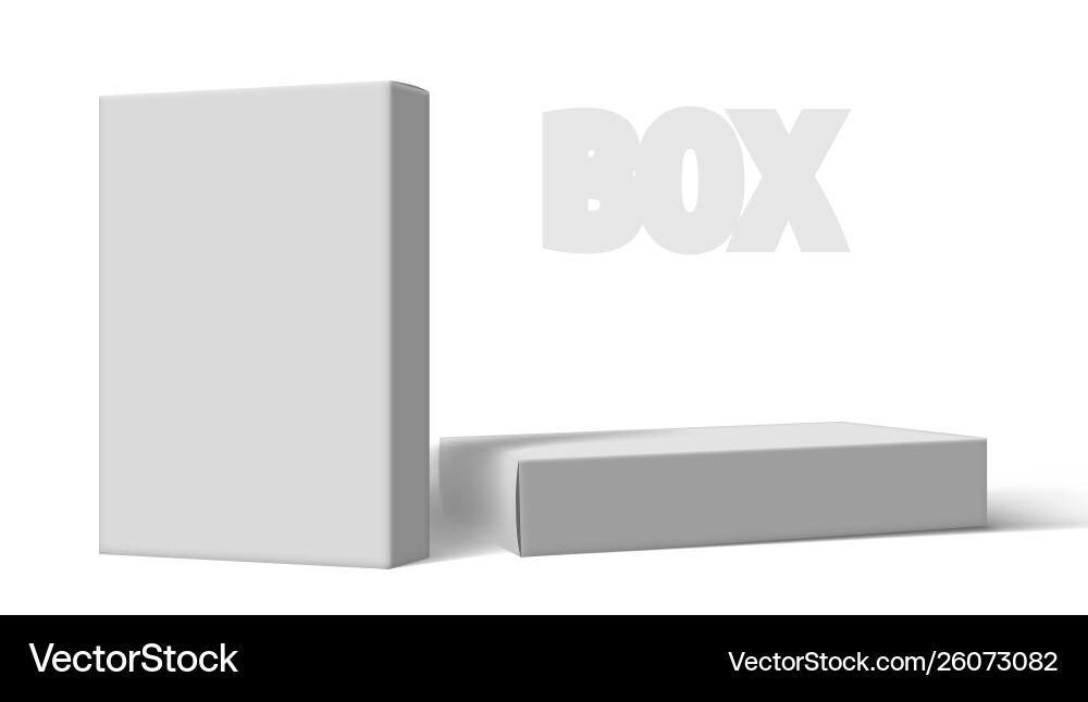 Verschiedene Winkel 3d leere Paket Box Set Verschiedene Winkel 3d leere Paket Box Set vektorbild