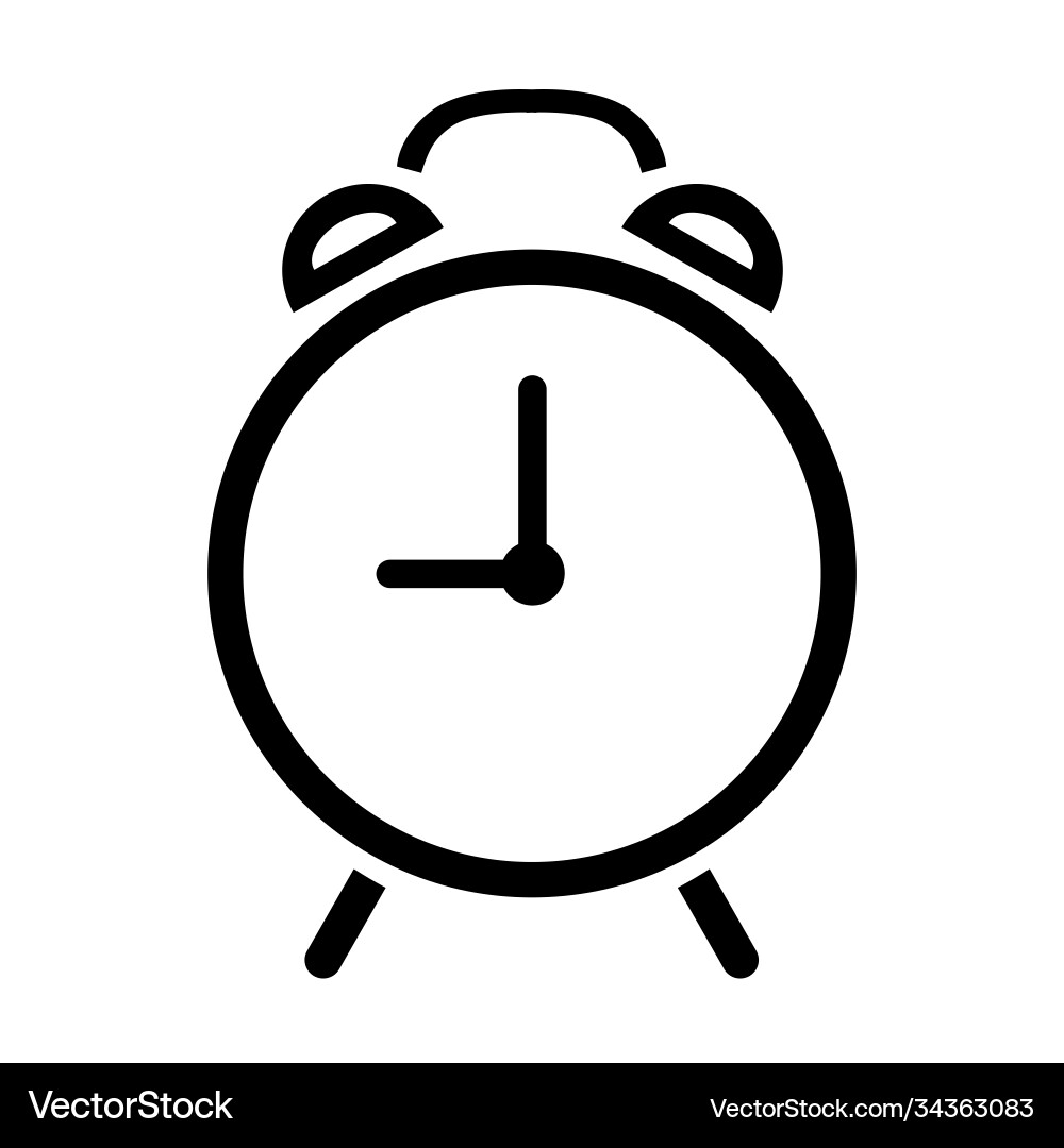 Alarm clock with dial and arrows Alarm clock with dial and arrows Vector Image