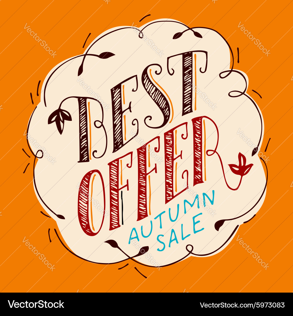 Autumn Sale Poster Vector Image