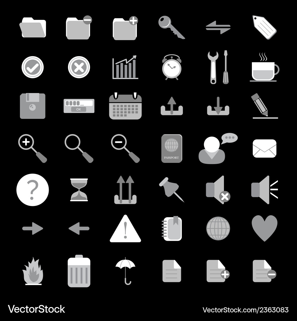 Basic web icon set Vector Image