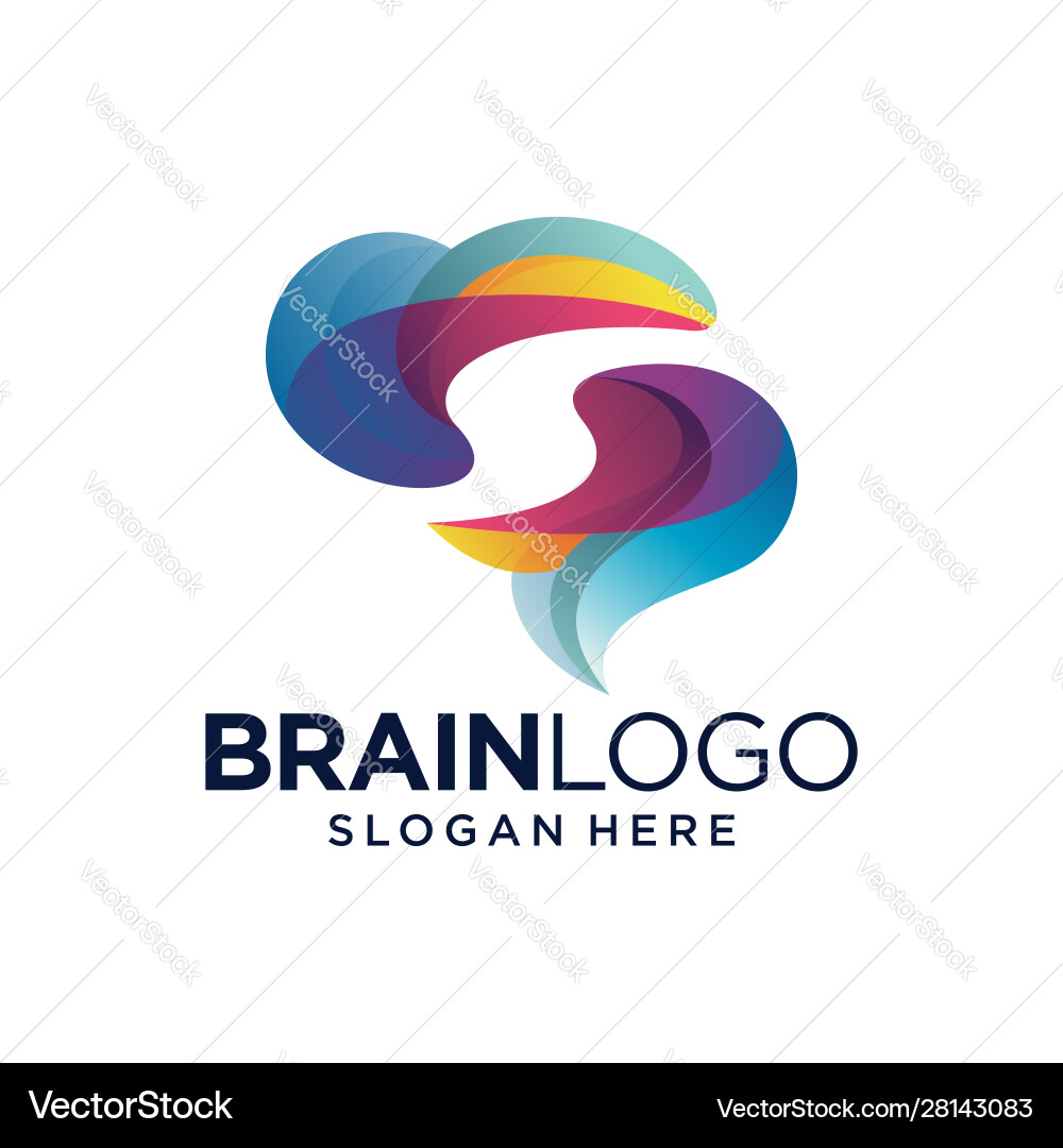 Brain logo design template Vector Image
