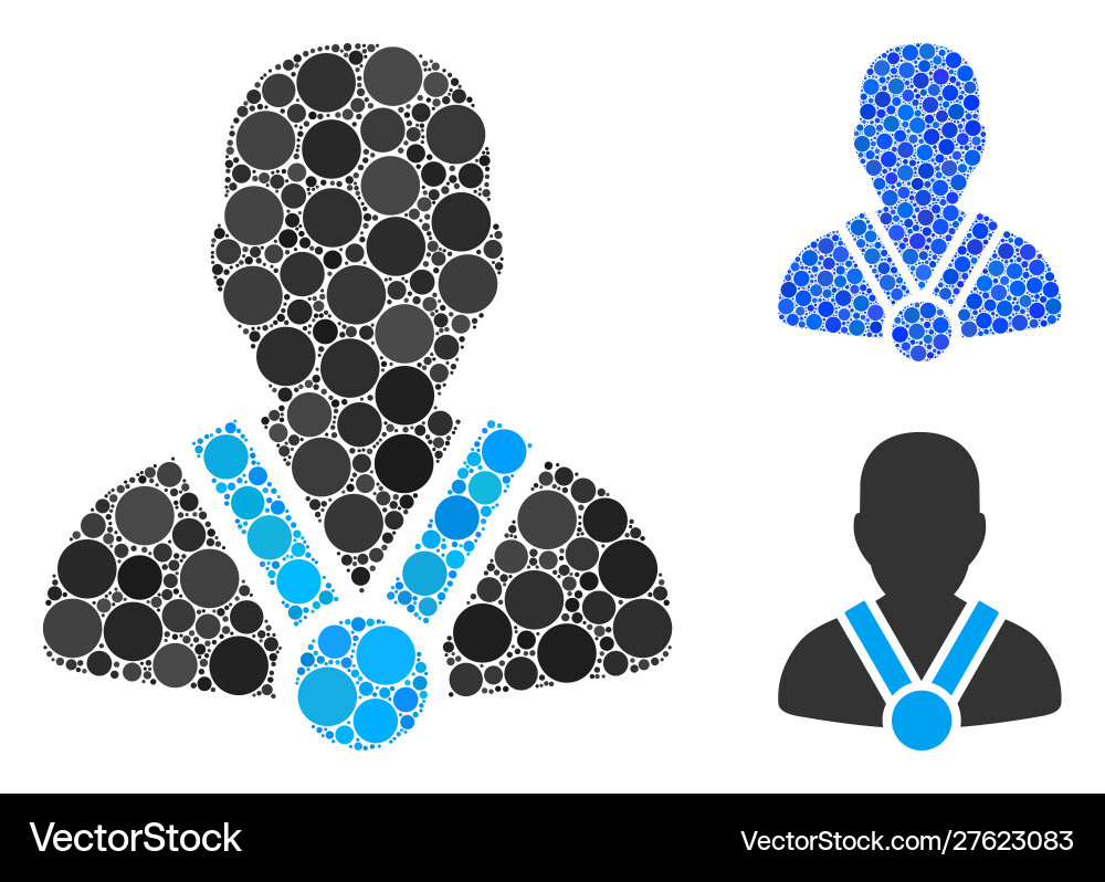 Champion composition icon circle dots Champion composition icon circle dots vector image