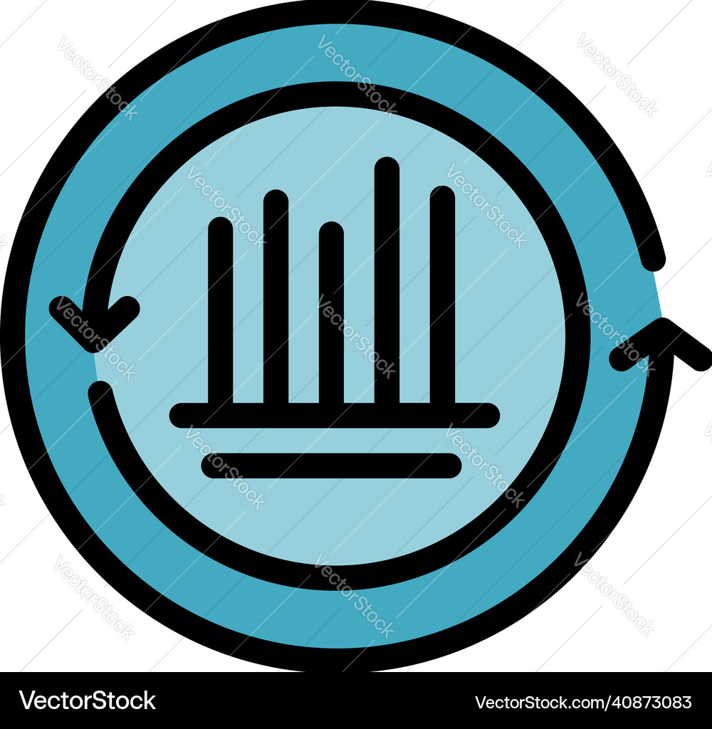 Circle chart icon color outline Circle chart icon color outline Vector Image