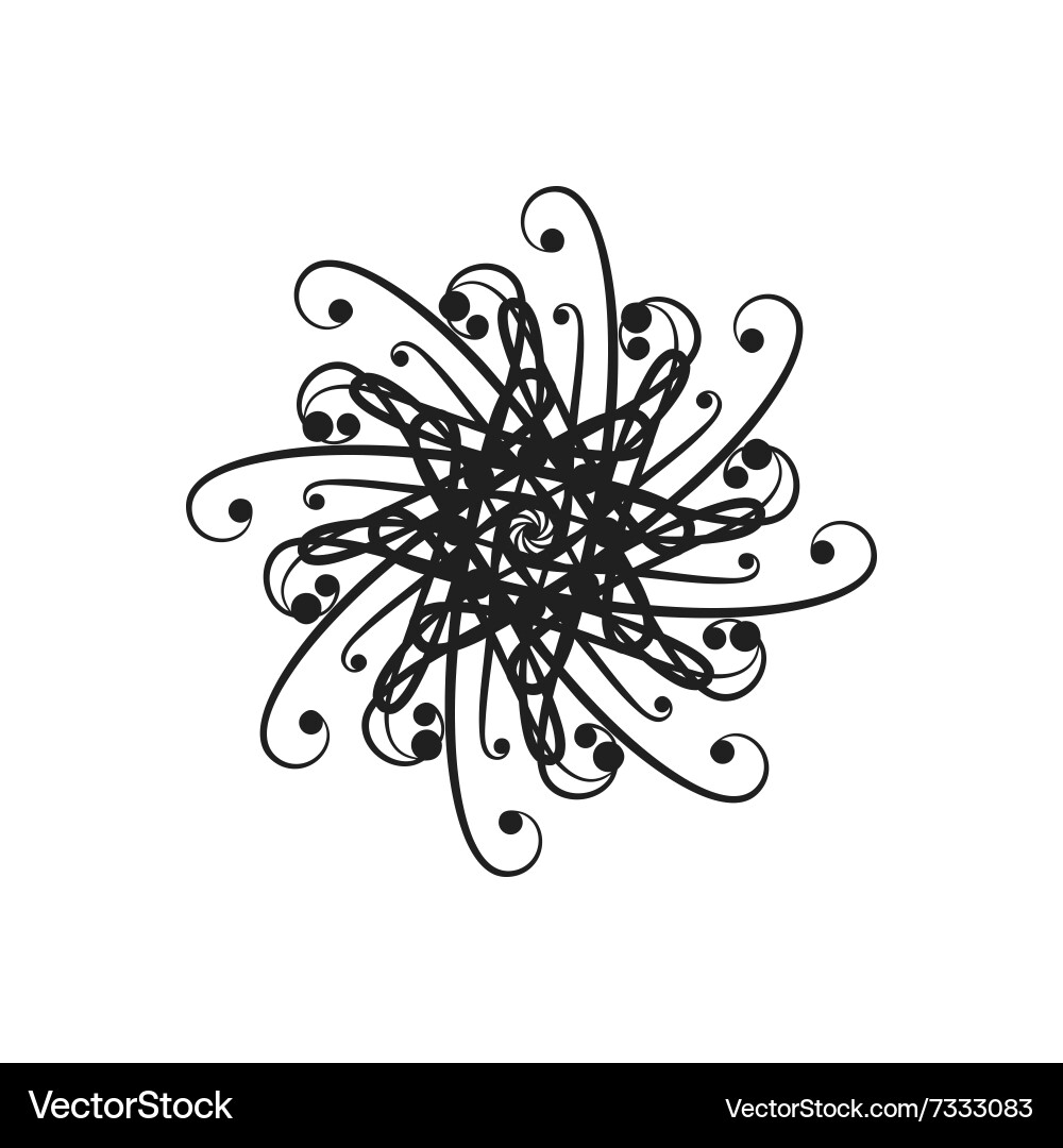 Design element in the form of a chandelier vector image