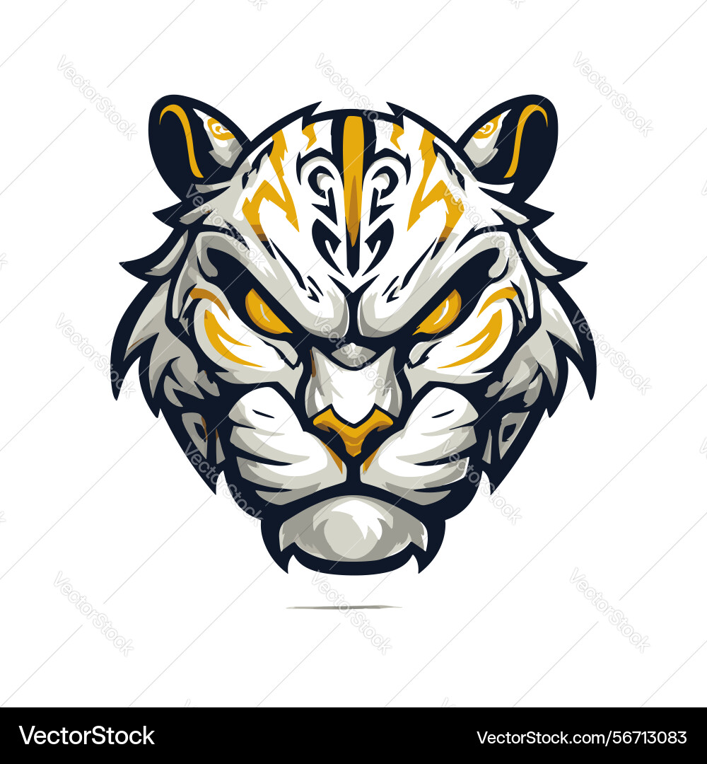 Fierce tiger head logo representing esports teams Vector Image