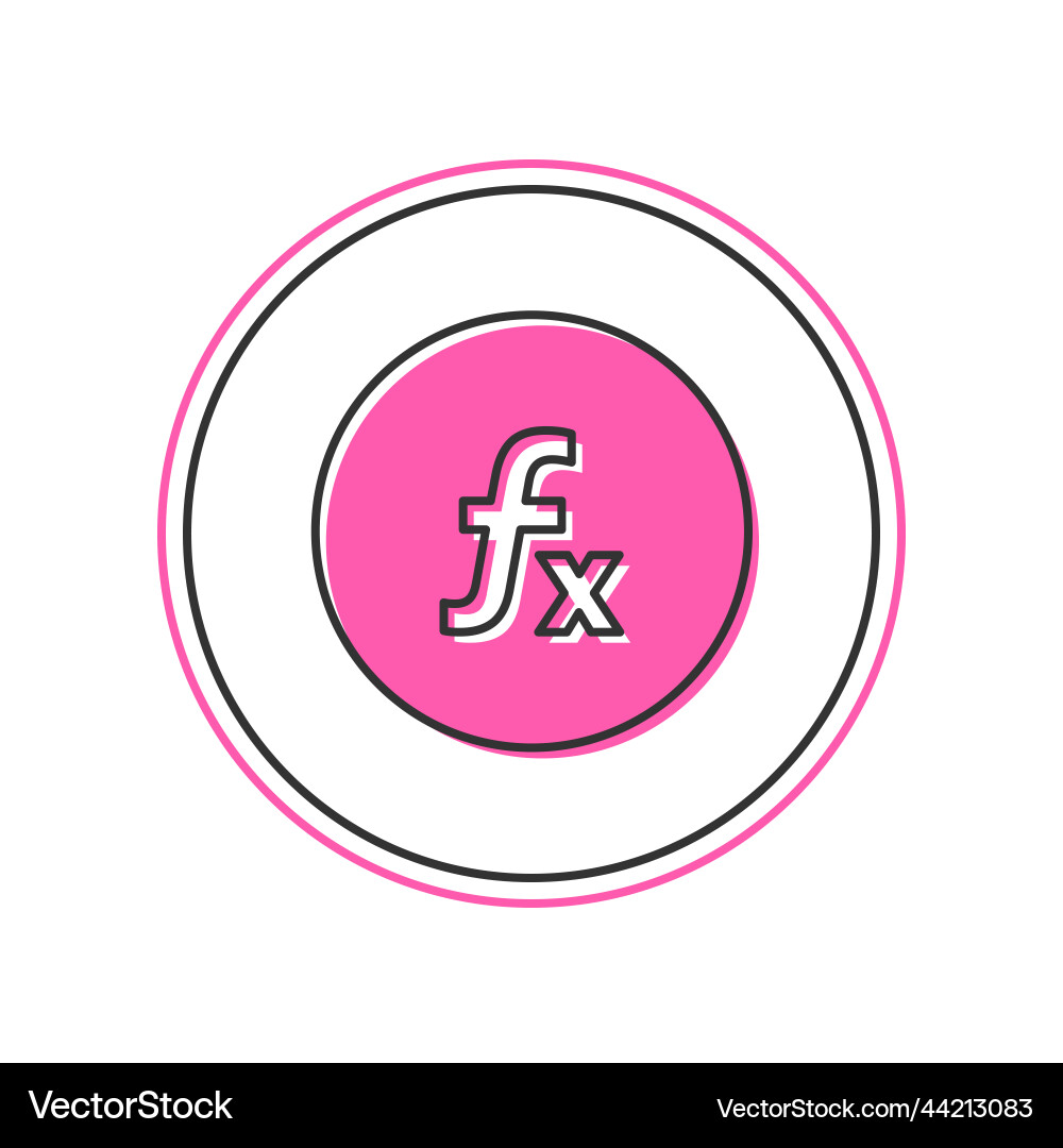 Filled outline function mathematical symbol icon Filled outline function mathematical symbol icon vector image