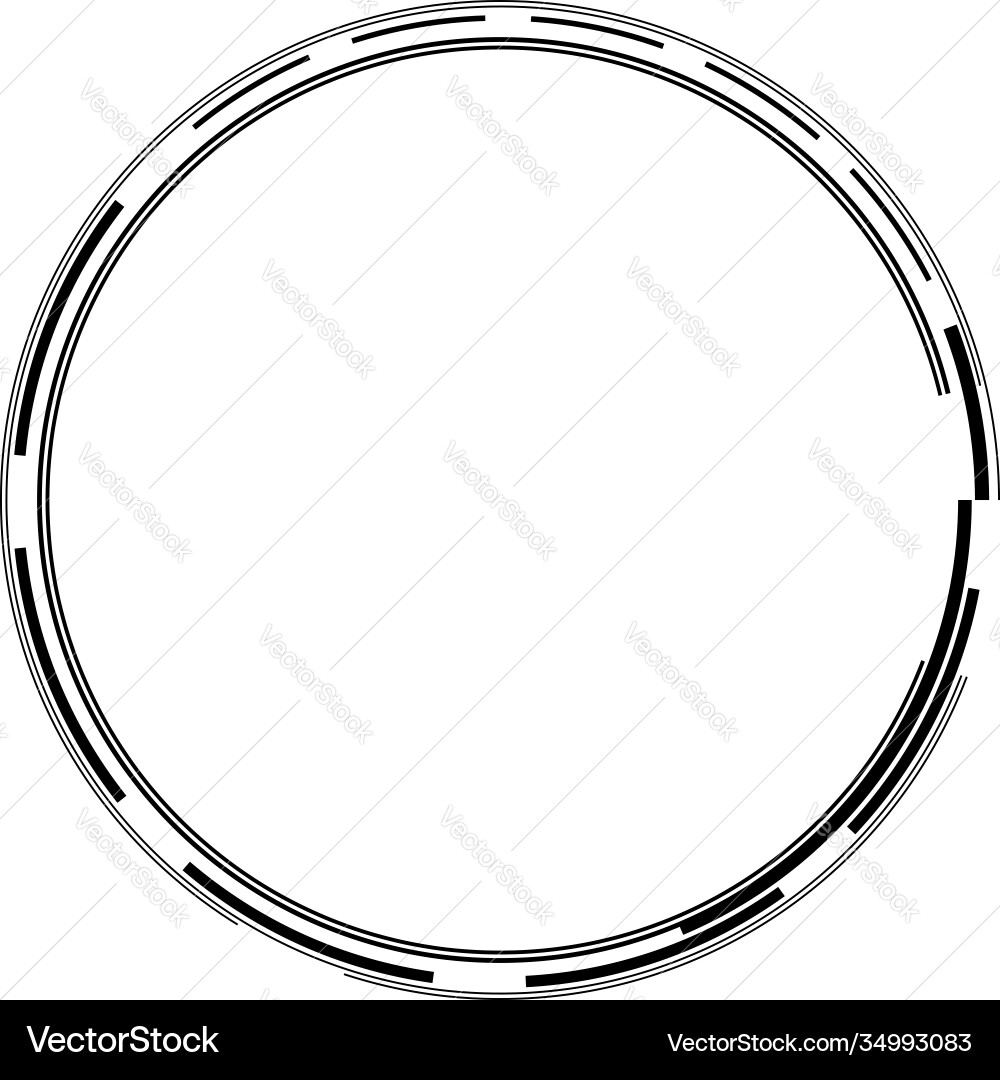 Geometric hud sc-fi gui ui circular elements vector image