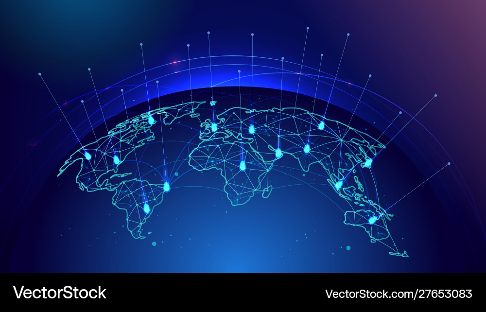 Global network connection Global network connection vector image