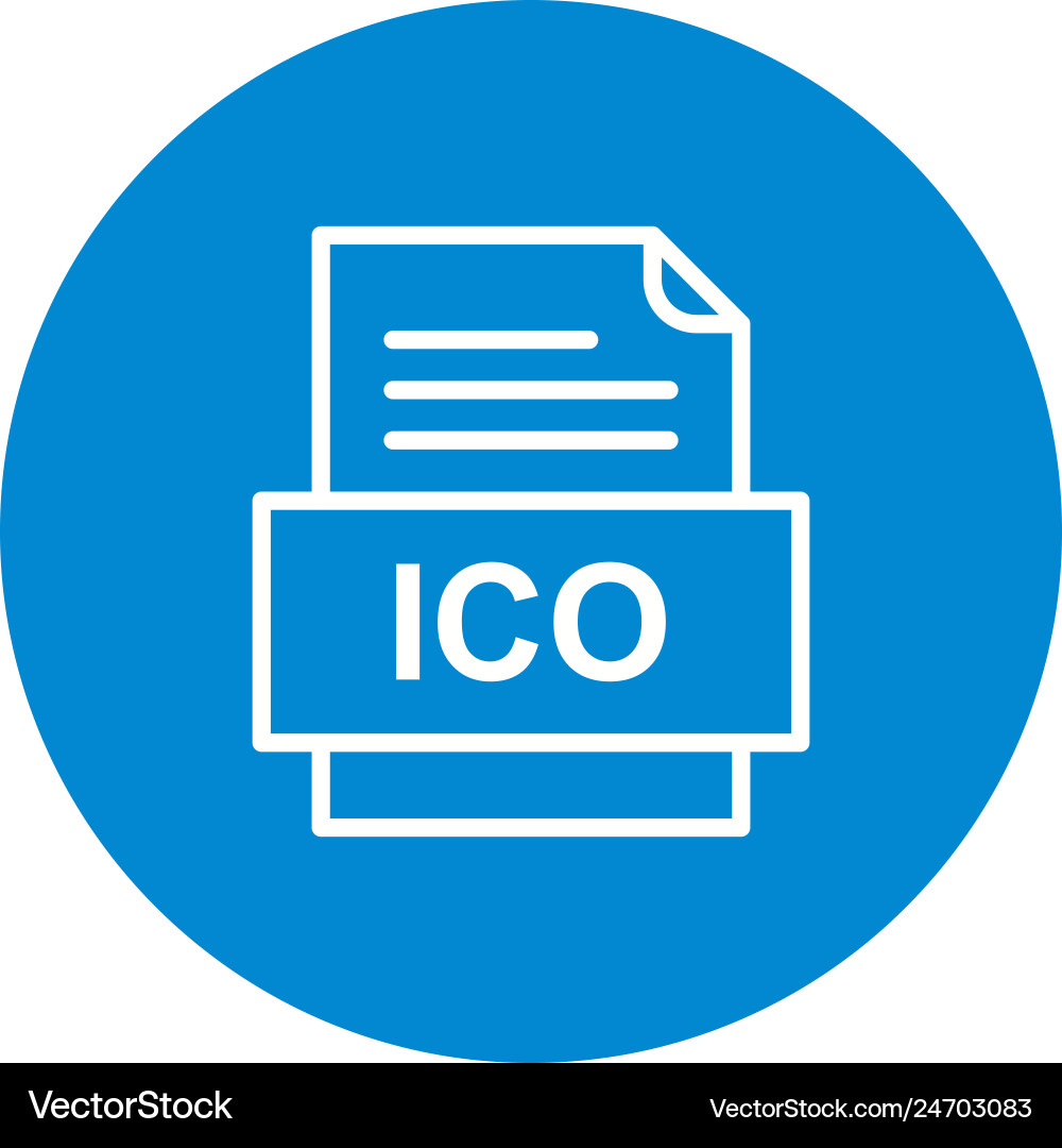 Ico file document icon Vector Image