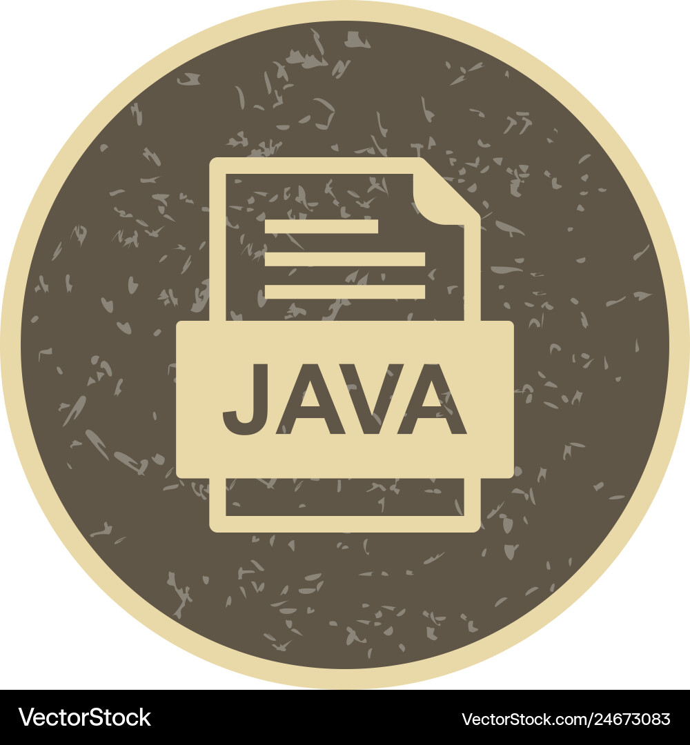 Java file document icon Vector Image