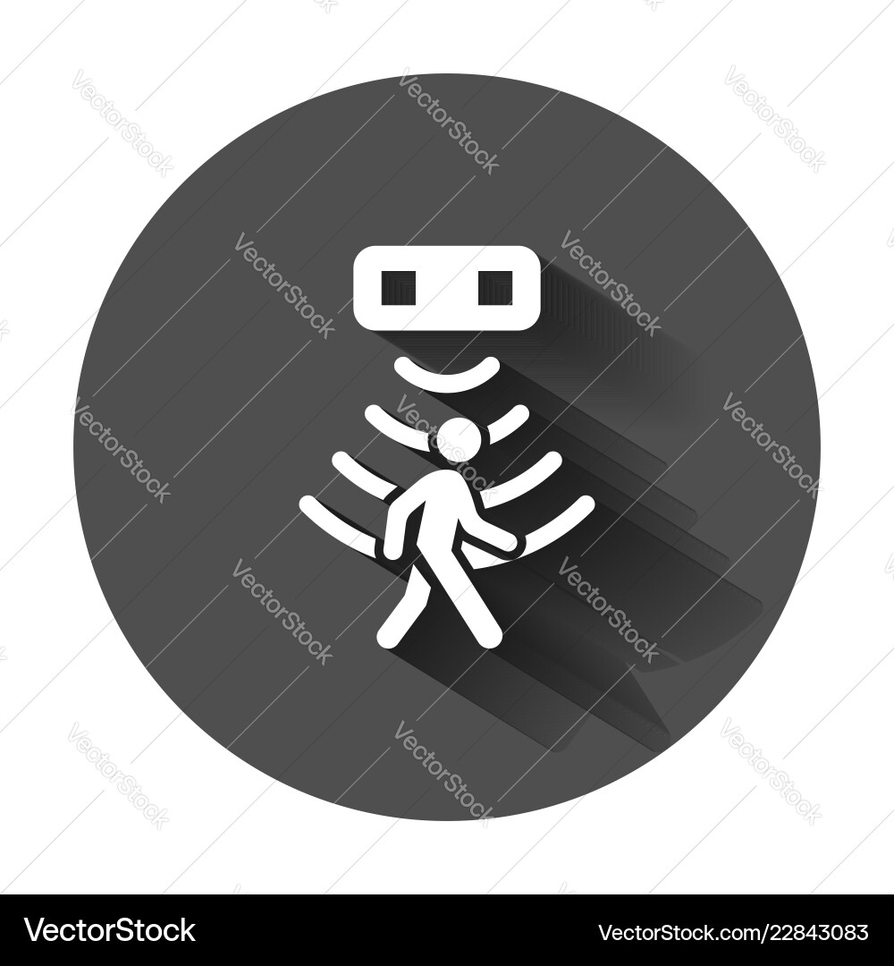 Motion sensor icon in flat style waves Motion sensor icon in flat style waves vector image