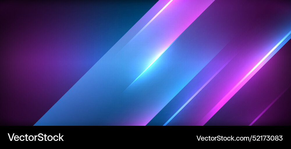 Neon dynamic diagonal light rays background Vector Image
