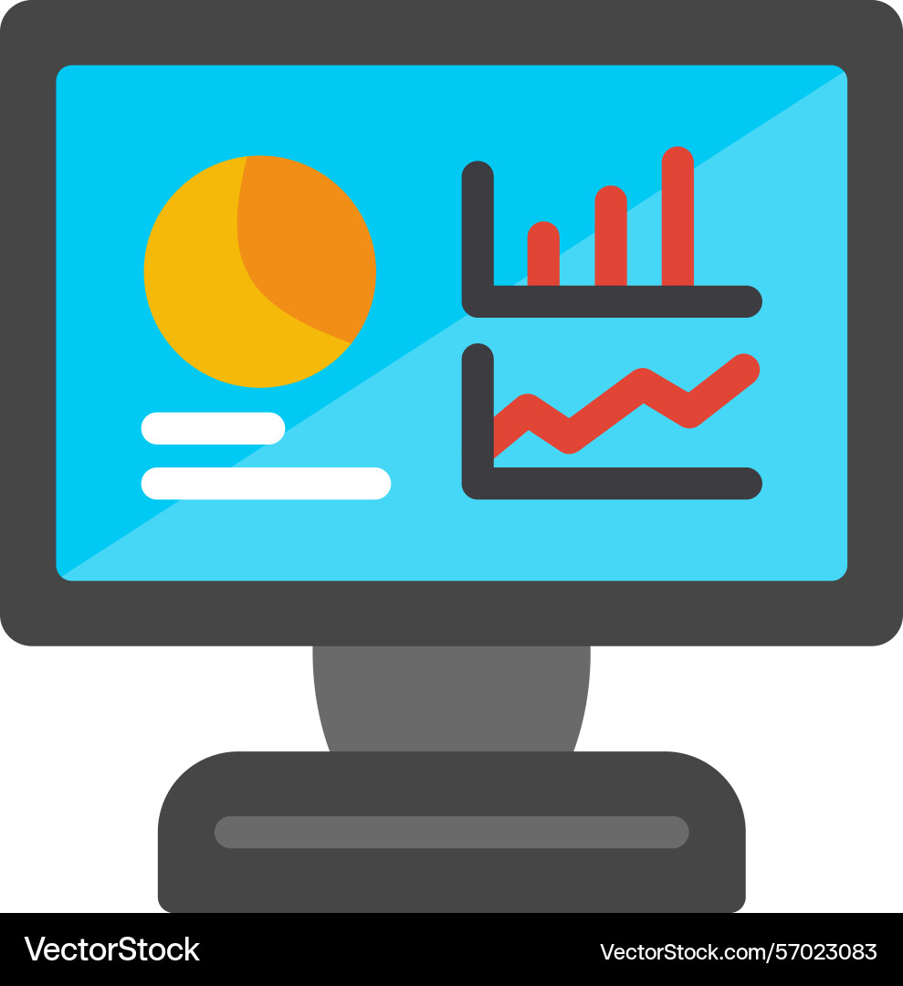 Performance dashboard flat style icon design Vector Image