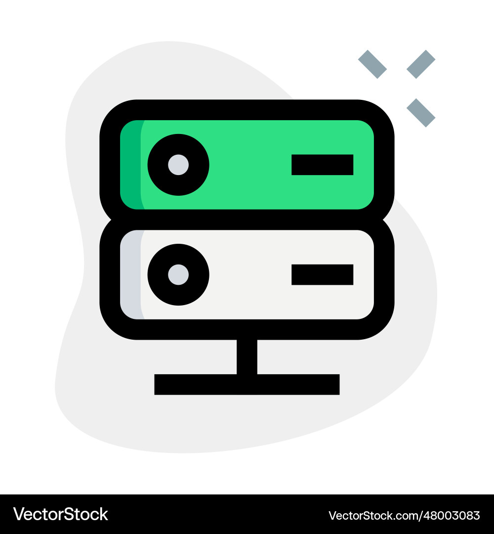 Server stack used for data storage vector image