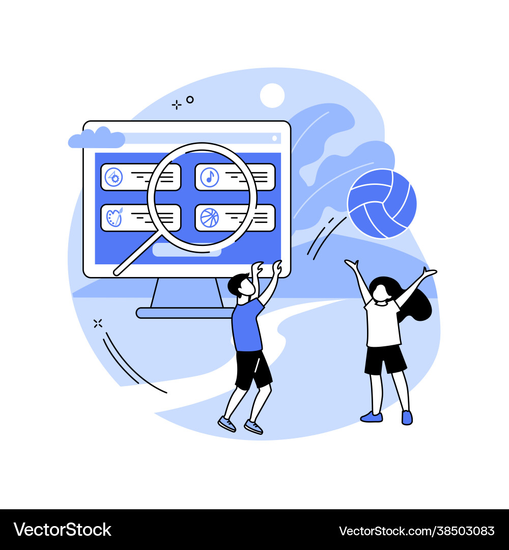 Summer camp for kids abstract concept Summer camp for kids abstract concept vector image