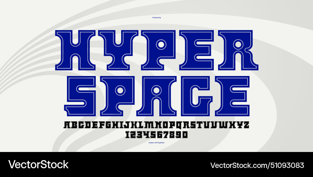 Technology and future style display font Technology and future style display font vector image