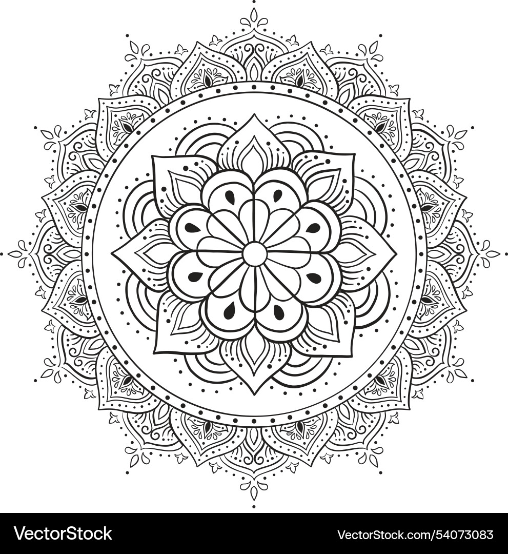 This is the circular pattern in form of mandala vector image
