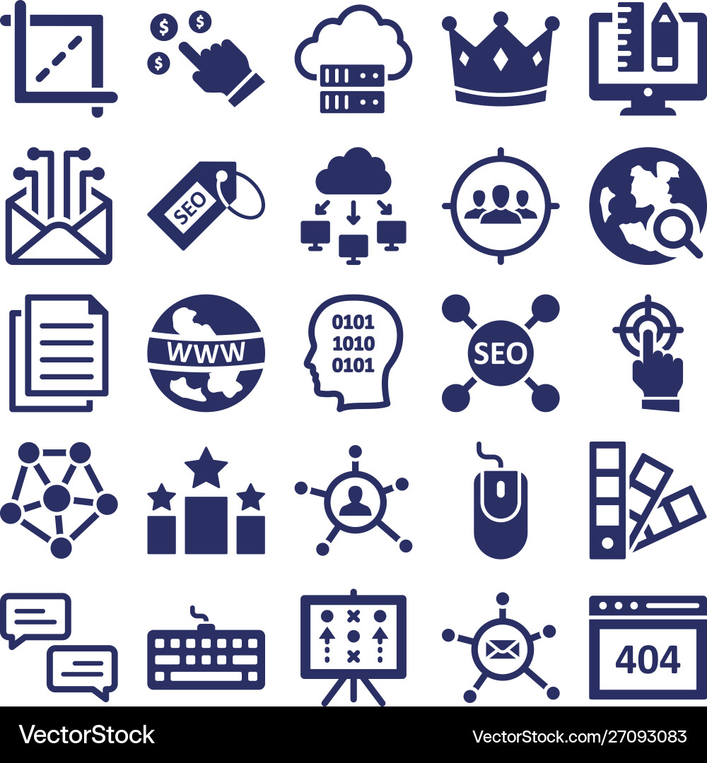 Web optimization icons pack Vector Image