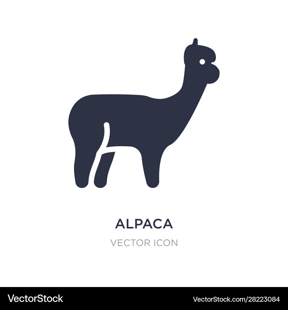 Alpaca icon on white background simple element Vector Image