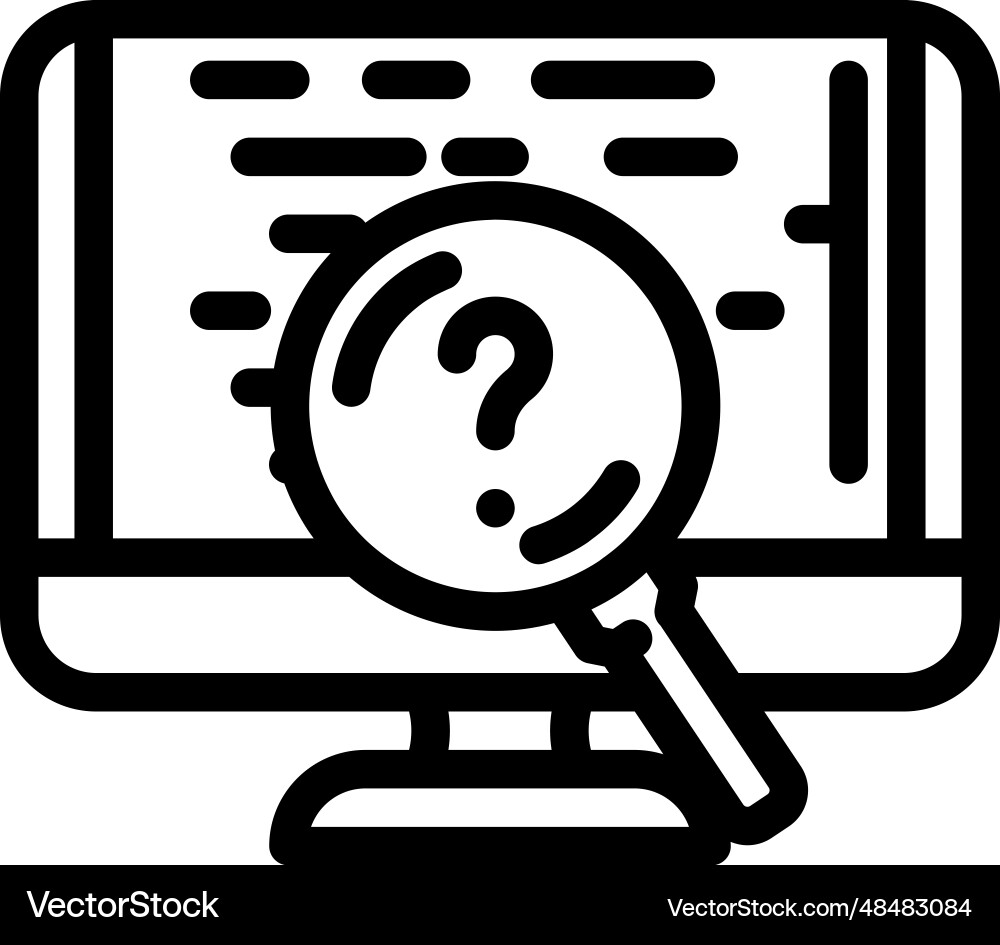 Code review software line icon Vector Image