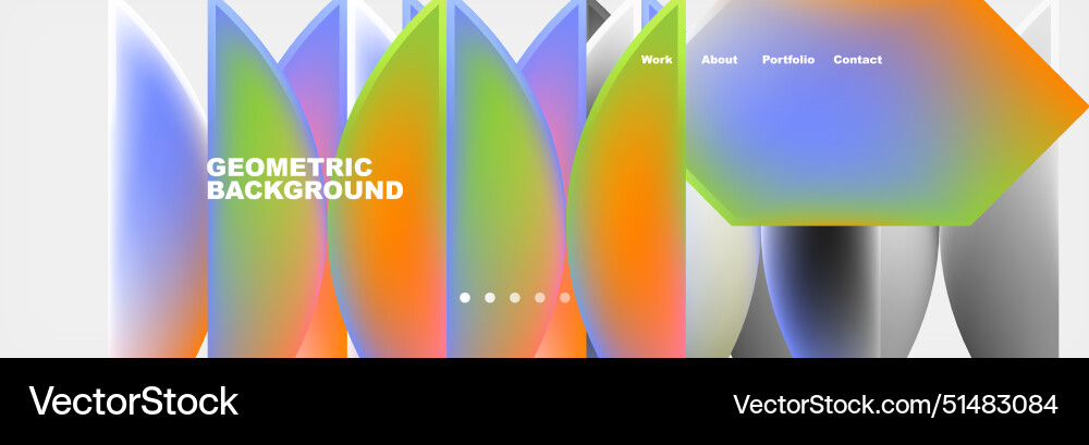 Colorful gradients with abstract geometric shapes Vector Image