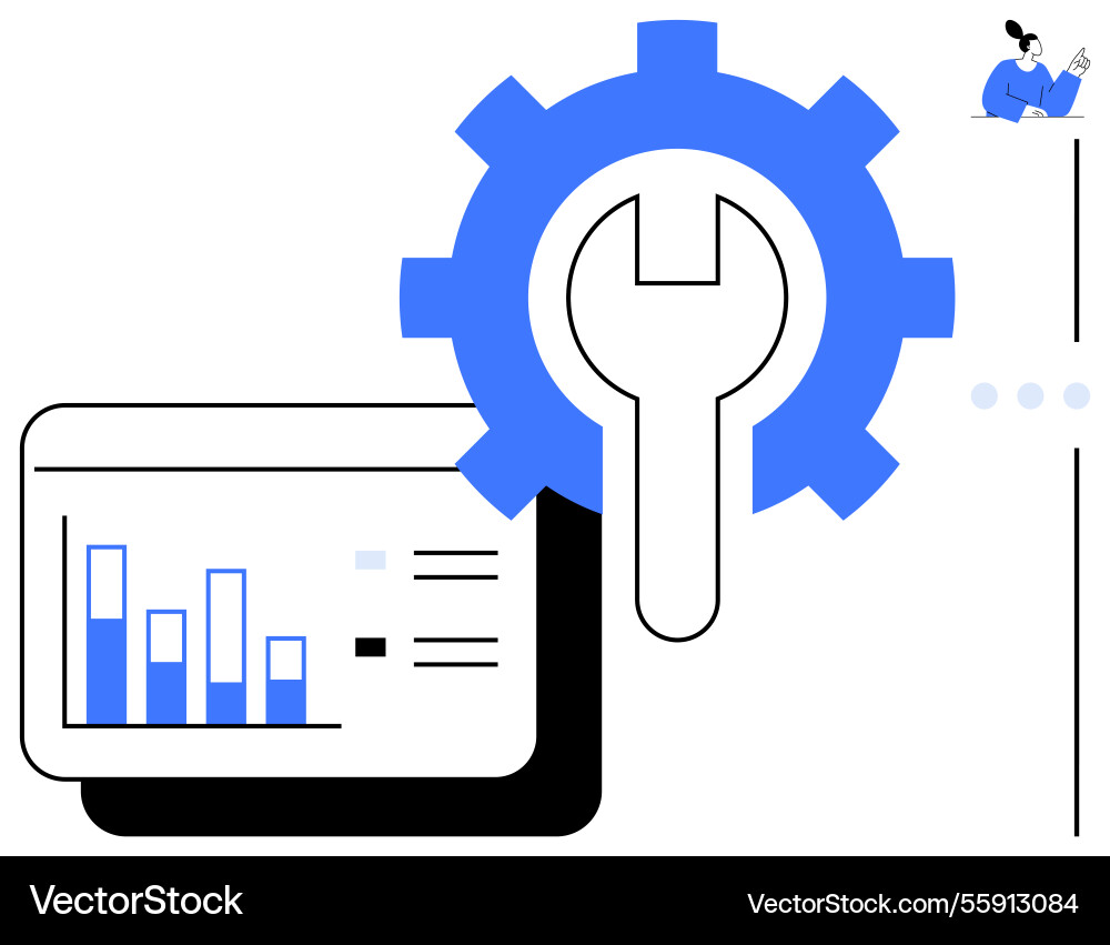 Data analysis and configuration concept Data analysis and configuration concept vector image