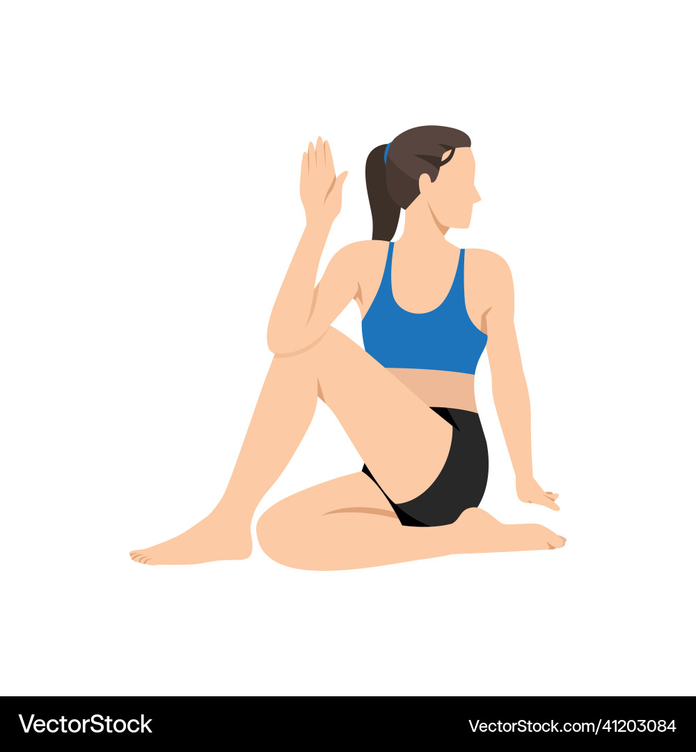Half lord of the fishes ardha matsyendrasana Half lord of the fishes ardha matsyendrasana vector image