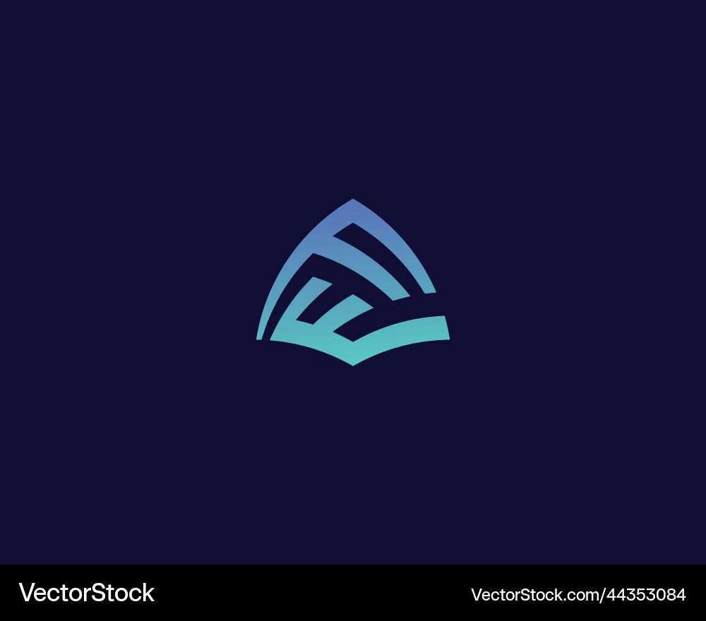 Letter f w logo design creative minimal Letter f w logo design creative minimal vector image